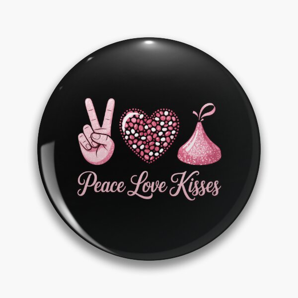 Item preview, Valentines Day Peace Love Heart Chocolate Kisses Graphic designed and sold by PunkNation-Arts.