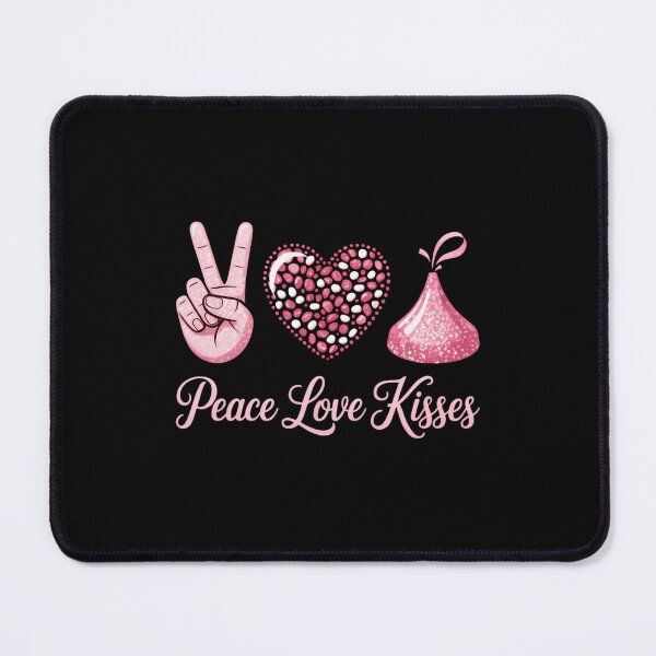 Item preview, Valentines Day Peace Love Heart Chocolate Kisses Graphic designed and sold by PunkNation-Arts.