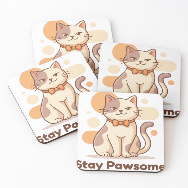 Item preview, cat puns Stay Pawsome designed and sold by Uglyandcute.