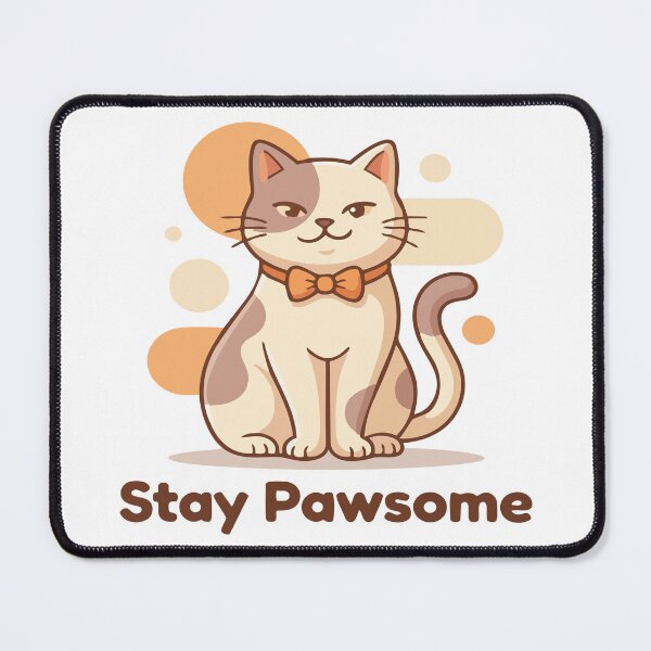 Item preview, cat puns Stay Pawsome designed and sold by Uglyandcute.