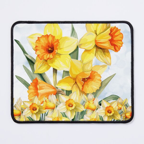 Item preview, Daffodils with Blue Sky Bokeh designed and sold by SalonOfArt.
