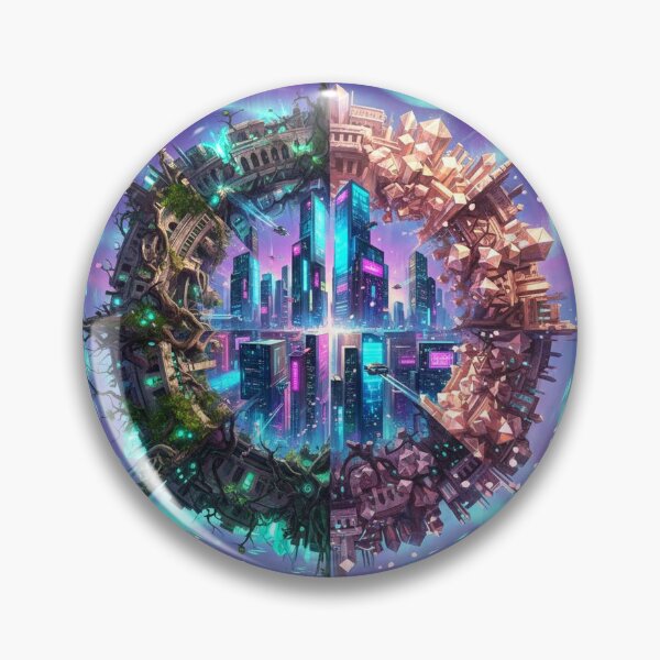 Item preview, Glitch City Parallel Realities Cyberpunk Surreal Art designed and sold by MystArt1.