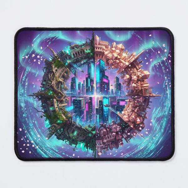 Item preview, Glitch City Parallel Realities Cyberpunk Surreal Art designed and sold by MystArt1.