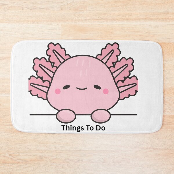 Item preview, Cute Axolotl Memo Kawaii Pink Axolotl Note Design designed and sold by CozyMomDesigns.