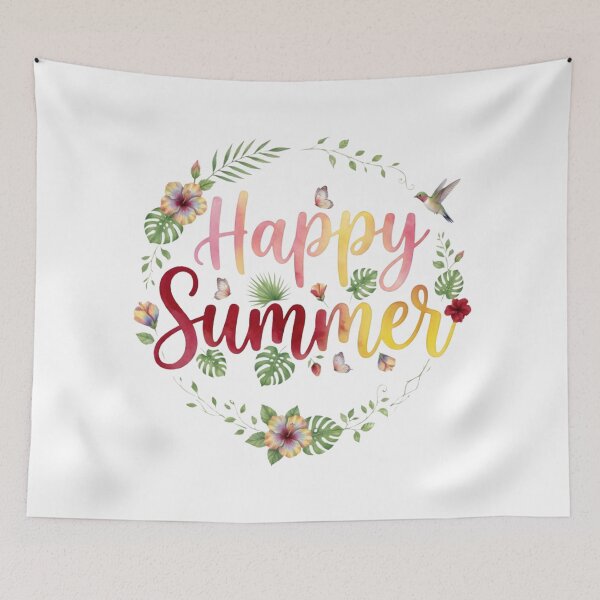 Item preview, Watercolor image of a happy tropical summer designed and sold by VibranPalette.