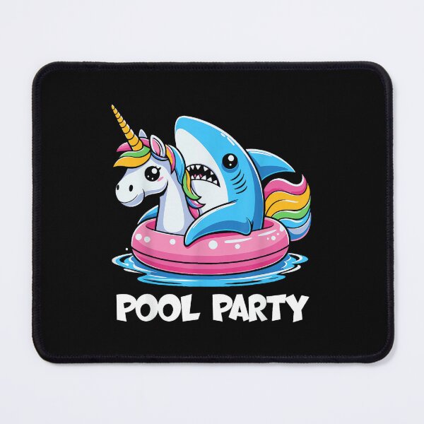 Item preview, Pool Party Funny Shark And Unicorn Swimming Summer designed and sold by RichardXRichard.