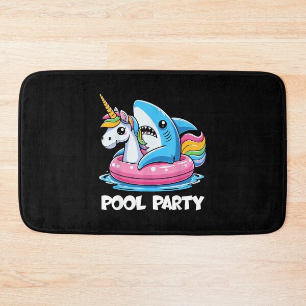 Item preview, Pool Party Funny Shark And Unicorn Swimming Summer designed and sold by RichardXRichard.