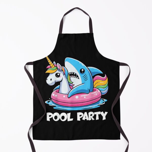 Item preview, Pool Party Funny Shark And Unicorn Swimming Summer designed and sold by RichardXRichard.