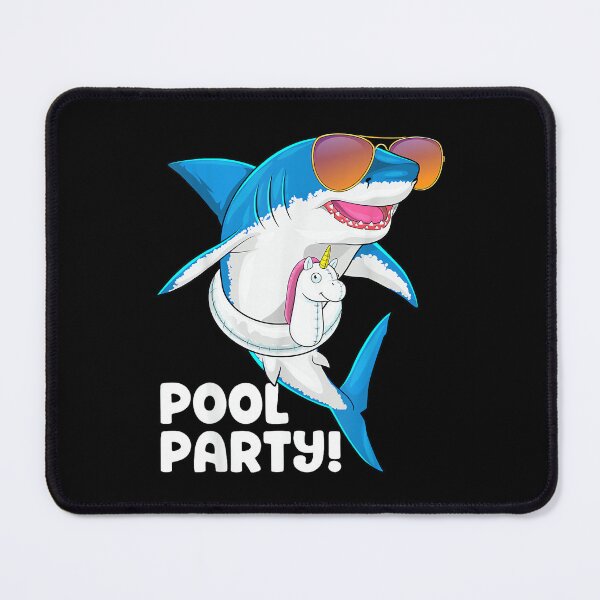 Item preview, Pool Party Unicorn Float Summer Vacation Funny Shark Swim designed and sold by RichardXRichard.