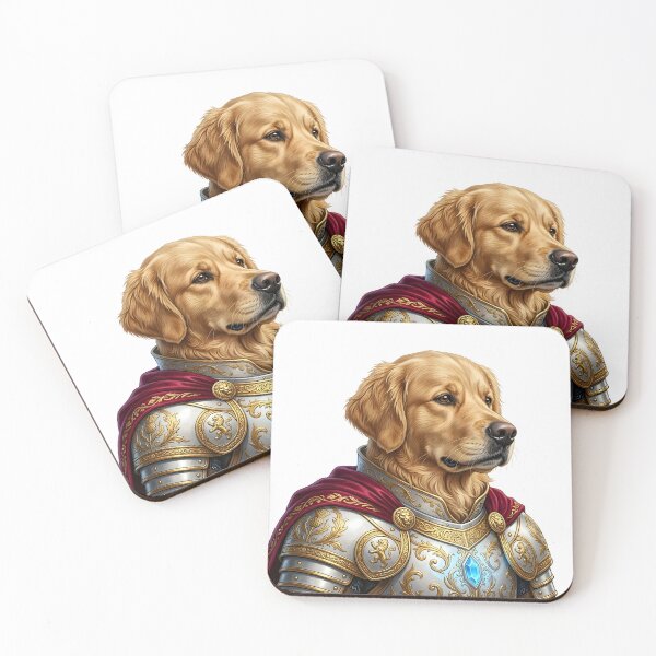 Item preview, Golden Retriever Paladin Knight Fantasy RPG Gaming Dog designed and sold by The BreedBoutique.