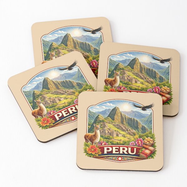 Item preview, Peru - Machu Picchu, Andes Mountains and Llama designed and sold by Myra365Art.