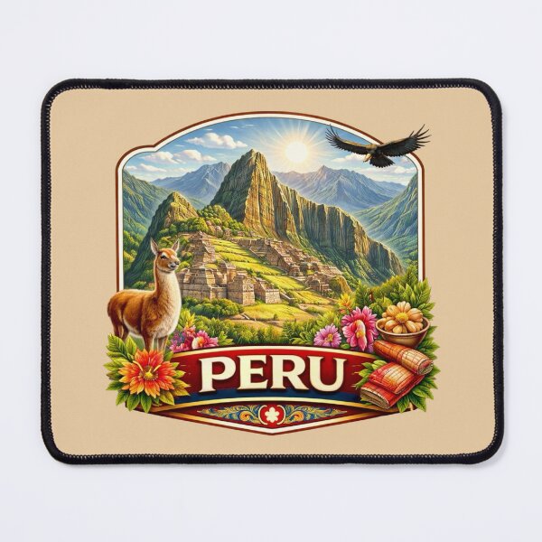 Item preview, Peru - Machu Picchu, Andes Mountains and Llama designed and sold by Myra365Art.