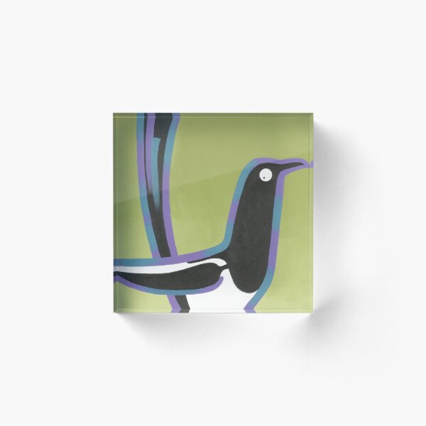 Magpie Acrylic Block