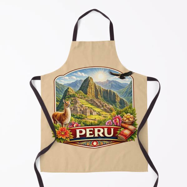 Item preview, Peru - Machu Picchu, Andes Mountains and Llama designed and sold by Myra365Art.