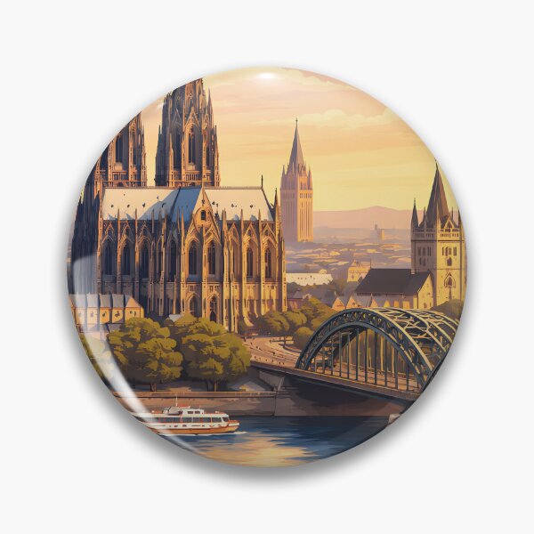 Item preview, Vintage Cologne Germany Travel Sticker with Cathedral & Bridge designed and sold by FestivityFinds.