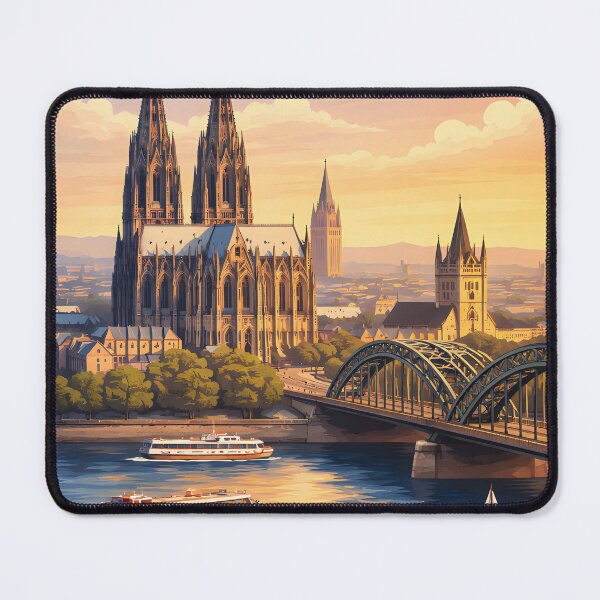 Item preview, Vintage Cologne Germany Travel Sticker with Cathedral & Bridge designed and sold by FestivityFinds.