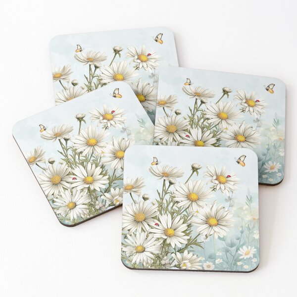 Item preview,  Birthday Daisies with Butterflies and Ladybugs  designed and sold by SalonOfArt.