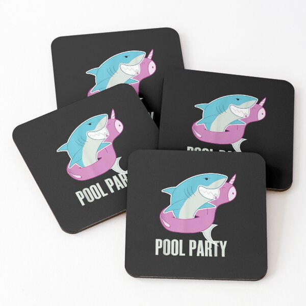 Item preview, Pool Party Inflatable Unicorn Float Funny Shark Swim designed and sold by RichardXRichard.