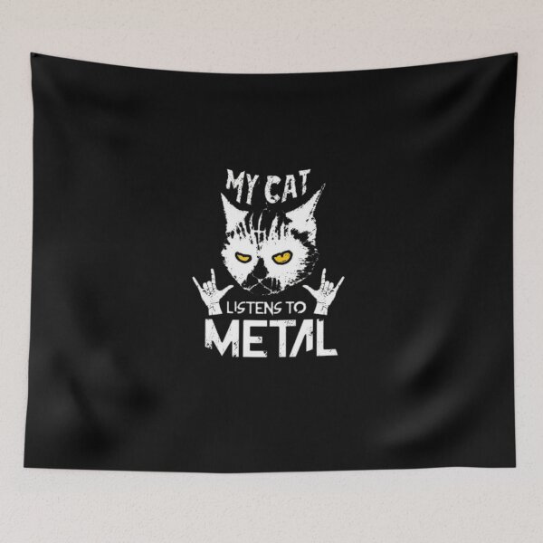 Item preview, My Cat Listens To Metal Black Metal Gothic Gift designed and sold by Barnissim.