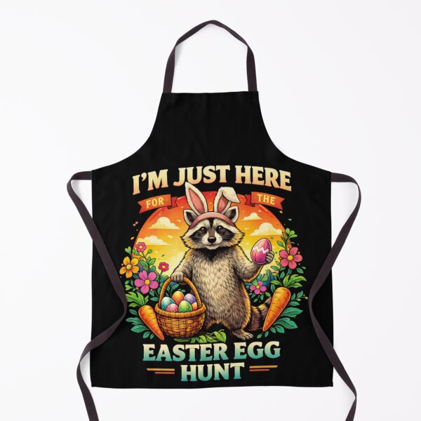 Item preview, I’m Just Here For The Easter Egg Hunt Funny Bunny Raccoon Vintage Classic T-Shirt designed and sold by Qwertycraftd.