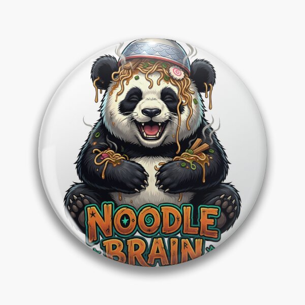 Item preview, Funny Noodle Brain Panda - Kawaii Ramen Lover Chaotic Aesthetic designed and sold by The Grumpy Pet Club.