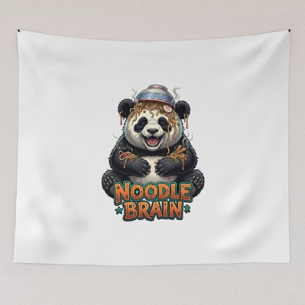 Item preview, Funny Noodle Brain Panda - Kawaii Ramen Lover Chaotic Aesthetic designed and sold by The Grumpy Pet Club.