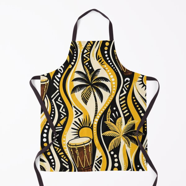 Item preview, Garifuna Drum & Palm Pattern | Bold Tropical Caribbean Design designed and sold by ezsketch25.