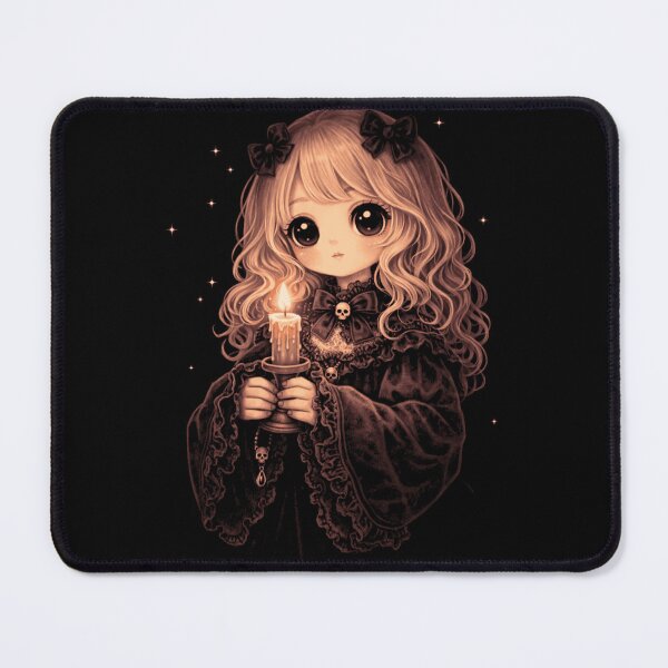 Item preview, Gothic Doll Candle – Dark Kawaii Victorian Aesthetic designed and sold by printedartgoods.