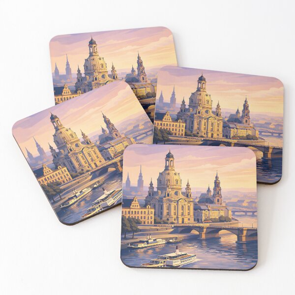 Item preview, Vintage Dresden Germany City Skyline Travel Sticker designed and sold by FestivityFinds.