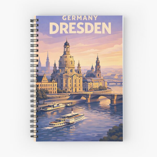 Item preview, Vintage Dresden Germany City Skyline Travel Sticker designed and sold by FestivityFinds.