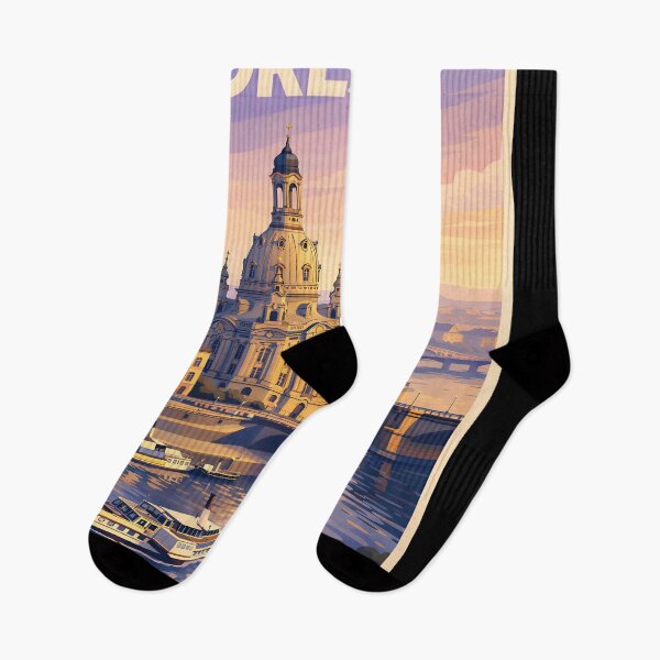 Item preview, Vintage Dresden Germany City Skyline Travel Sticker designed and sold by FestivityFinds.