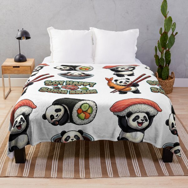 Item preview, Kawaii Panda Sushi Sticker Sheet - Funny Japanese Foodie Aesthetic Pack designed and sold by The Grumpy Pet Club.