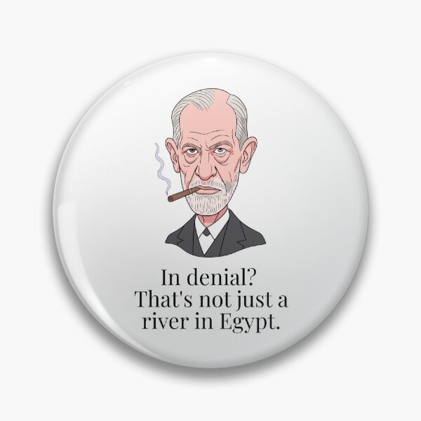Item preview, Freud "In Denial? That's Not Just a River in Egypt" - Psychology Humor Design for Mugs, Stickers, Tees - Gift for Psych Students, Therapists designed and sold by MellowSphere.