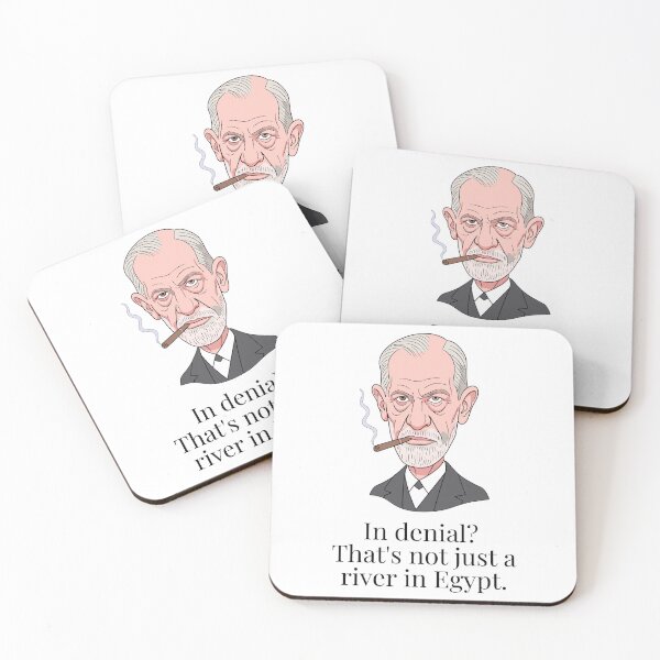 Item preview, Freud "In Denial? That's Not Just a River in Egypt" - Psychology Humor Design for Mugs, Stickers, Tees - Gift for Psych Students, Therapists designed and sold by MellowSphere.