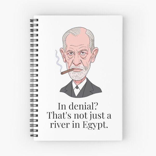 Item preview, Freud "In Denial? That's Not Just a River in Egypt" - Psychology Humor Design for Mugs, Stickers, Tees - Gift for Psych Students, Therapists designed and sold by MellowSphere.