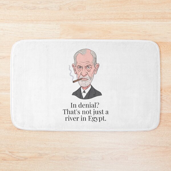Item preview, Freud "In Denial? That's Not Just a River in Egypt" - Psychology Humor Design for Mugs, Stickers, Tees - Gift for Psych Students, Therapists designed and sold by MellowSphere.