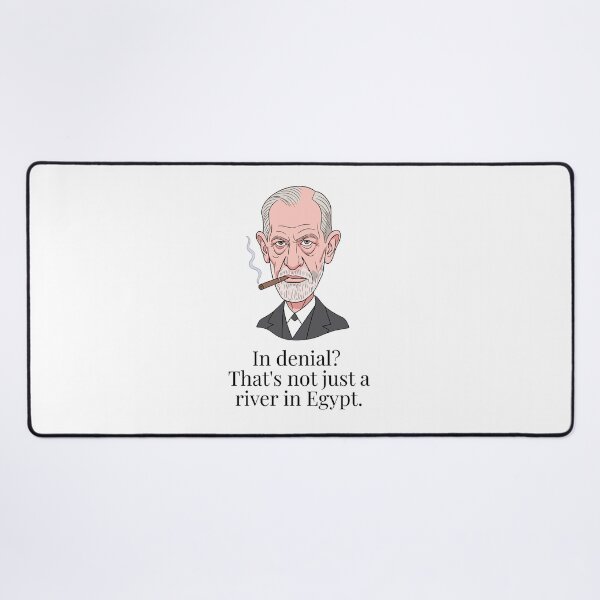 Item preview, Freud "In Denial? That's Not Just a River in Egypt" - Psychology Humor Design for Mugs, Stickers, Tees - Gift for Psych Students, Therapists designed and sold by MellowSphere.