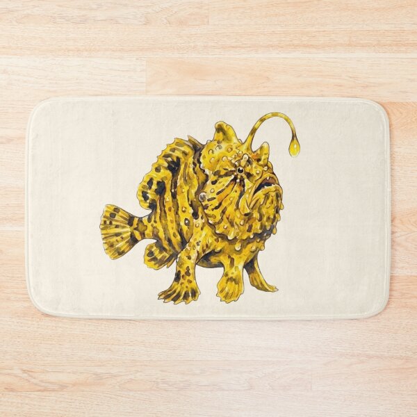 Item preview, Sulphur Yellow Striated Frogfish Watercolor designed and sold by Wennebabs.