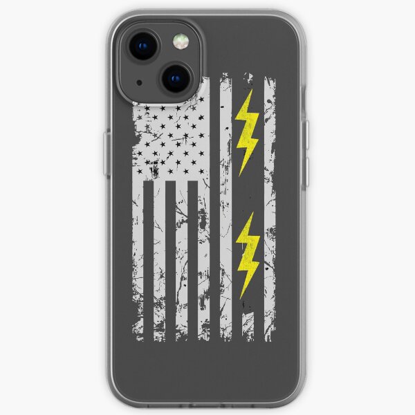 Patriotic Electrician USA American Flag Shirt - Electrician Shirts iPhone Soft Case