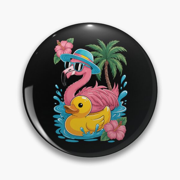 Item preview, Pink Flamingo Beach Summer Vibes Palm Tree Tropical Summer designed and sold by HellD3vil-Art.
