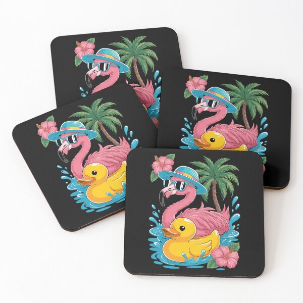 Item preview, Pink Flamingo Beach Summer Vibes Palm Tree Tropical Summer designed and sold by HellD3vil-Art.