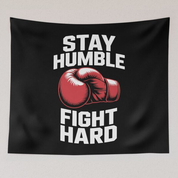 Item preview, Stay Humble Fight Hard Boxing Gloves - Boxer designed and sold by HellD3vil-Art.