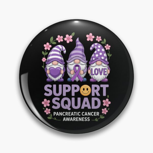 Item preview, Support Squad Pancreatic Cancer Awareness Gnome Ribbon designed and sold by HellD3vil-Art.