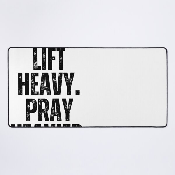 Item preview, Lift Heavy Pray Heavier Weightlifting Motivation designed and sold by snowry.