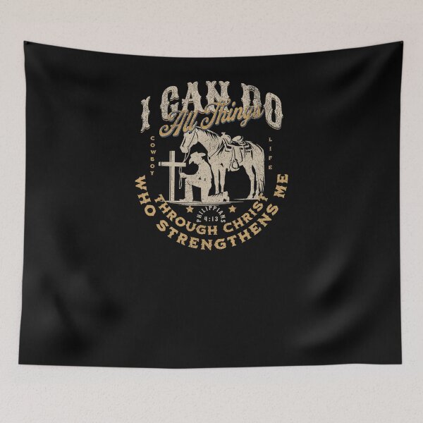 Item preview, I Can Do All Things Through Christ Philippians 4:13 Christian Cowboy designed and sold by alber-garnell.