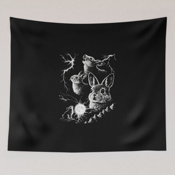 Item preview, Bunny Howling to the Moon Vintage designed and sold by anselmnacht.