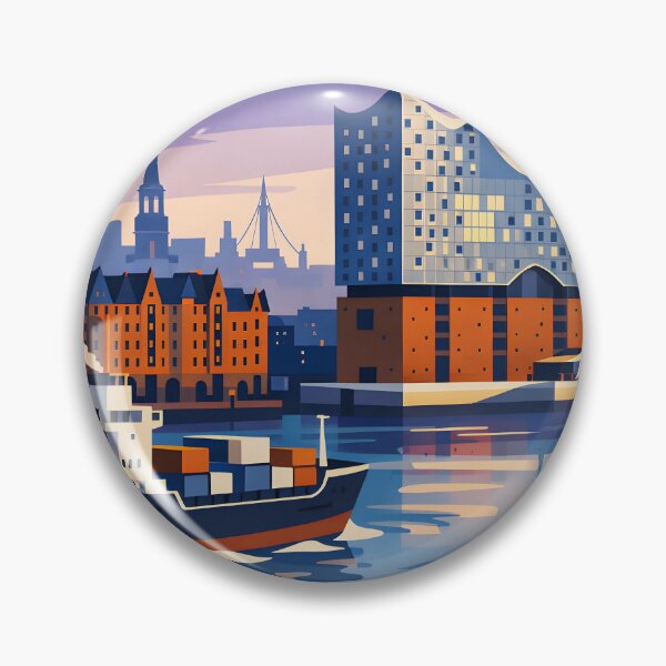 Item preview, Vintage Hamburg Germany Travel Sticker  designed and sold by FestivityFinds.