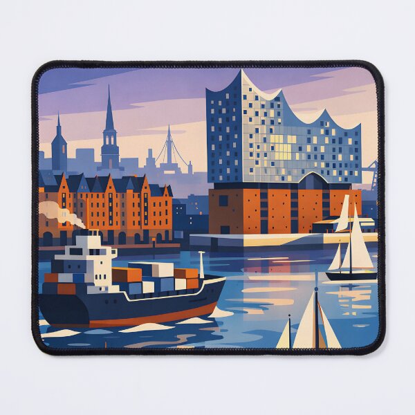 Item preview, Vintage Hamburg Germany Travel Sticker designed and sold by FestivityFinds.