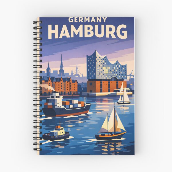 Item preview, Vintage Hamburg Germany Travel Sticker  designed and sold by FestivityFinds.