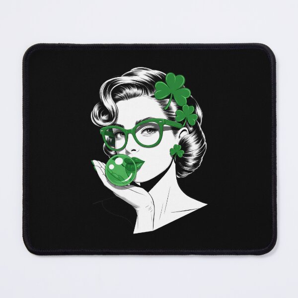 Item preview, St. Patricks Day Green Woman Blowing Bubble designed and sold by VENOM0RIOT.